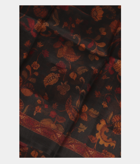 Black Organza Printed Saree T204023-image