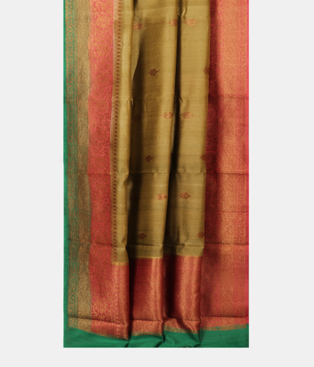 Mehndi Green Banaras Tussar Saree T2392042