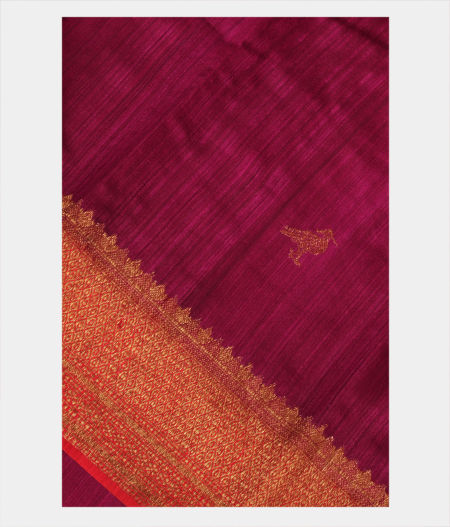 Purple Banaras Tussar Saree T239813-image