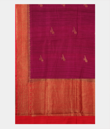 Purple Banaras Tussar Saree T2398134