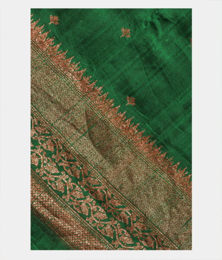 Green Banaras Tussar Saree T239233-image