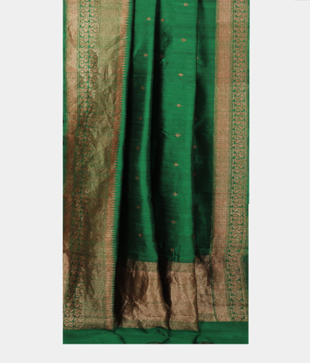 Green Banaras Tussar Saree T2392332