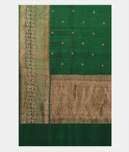 Green Banaras Tussar Saree T2392334