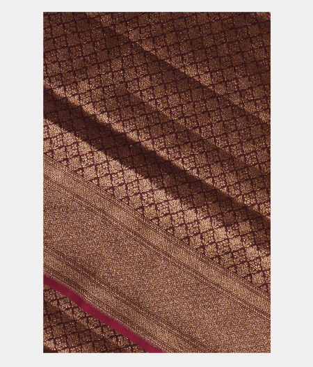 Burgundy Banaras Silk Saree T240142-image