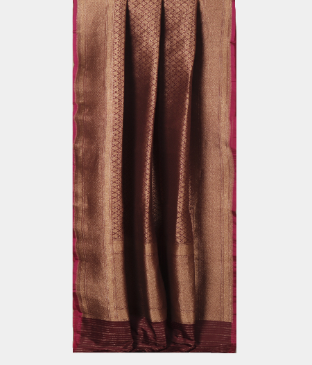 Burgundy Banaras Silk Saree T2401422