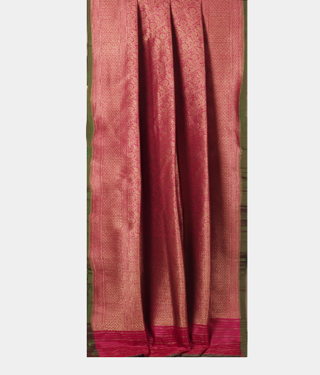 Magenta Banaras Silk Saree T2401462