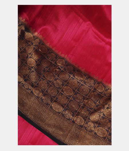 Magenta Banaras Tussar Saree T239825-image