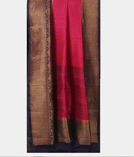 Magenta Banaras Tussar Saree T2398252