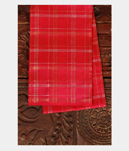 Pinkish Orange Handwoven Kanjivaram Silk Blouse T124292-image
