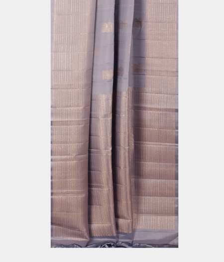 Bluish Grey Handwoven Kanjivaram Silk Saree T2392482