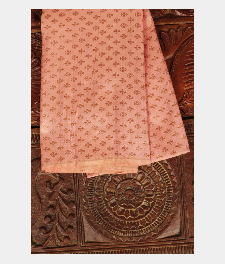 Light Peach Handwoven Kanjivaram Silk Blouse T206702-1-image