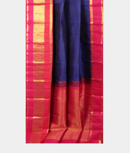 Blue Handwoven Kanjivaram Silk Saree T2396862