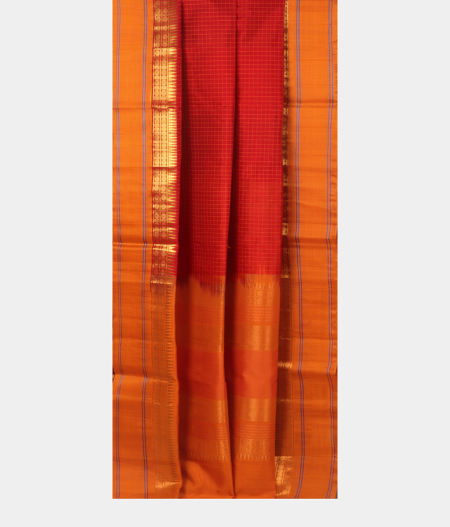 Red Silk Cotton Saree T2380962