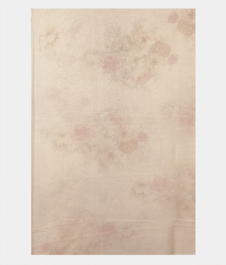 White Georgette Printed Silk Saree T2244063