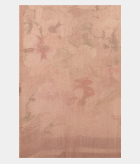 Dusky Pink Georgette Printed Silk SareeT1893383