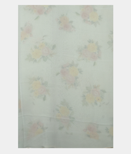 Light Blue Georgette Printed Silk Saree T2262033