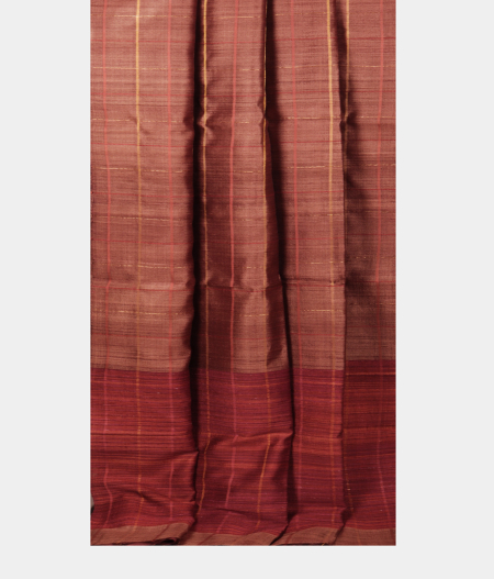 Brown Handwoven Tussar Saree T2335712