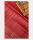 Red Handwoven Tussar Saree T2335271