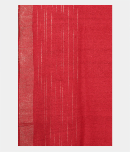 Red Handwoven Tussar Saree T2335273