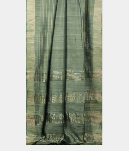 Green Handwoven Tussar Saree T2335262