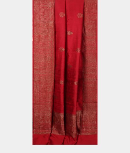 Red Banaras Tussar Saree T2392242