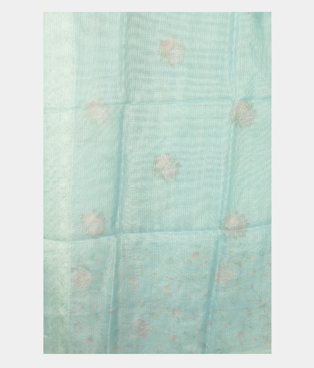 Light Blue Silk Kota Embroidery Saree T2365833