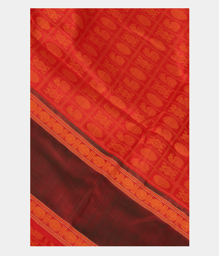 Red Silk Cotton Saree T238232-image