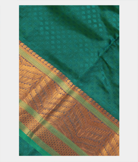 Peacock Green Soft Silk Saree T238050-image