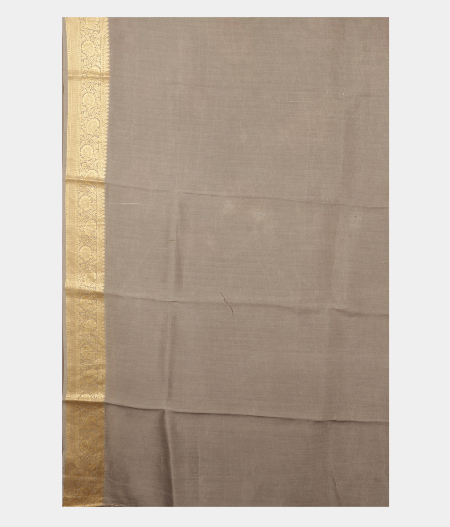 Dark Grey Kora Organza Printed Saree T2418803