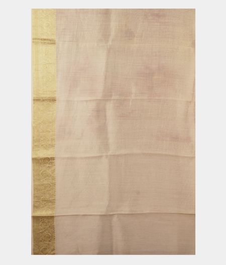 Peach Kora Organza Printed Saree T2418763