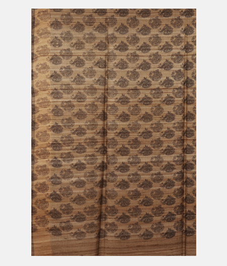 Black Tussar Printed Saree T2233243