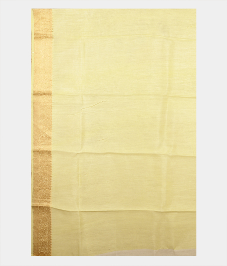 Yellow Kora Organza Printed Saree T2418843