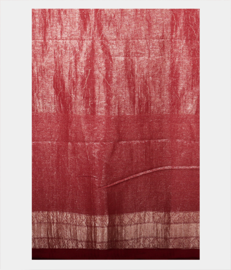 Maroon Tussar Georgette Silk Saree T2407343