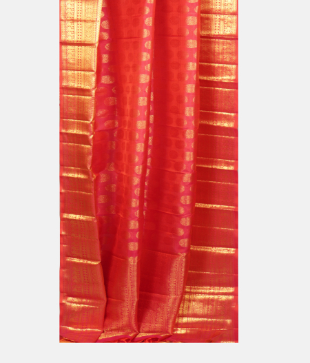 Pinkish Orange Kanjivaram Silk Dupatta T2352892