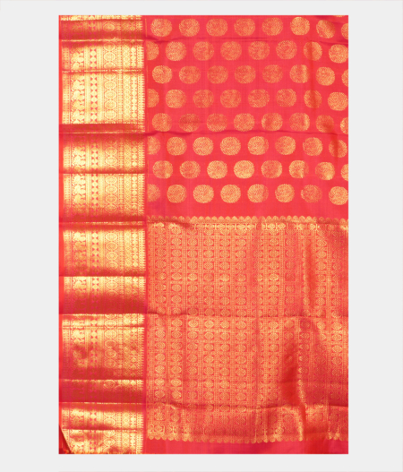 Pinkish Orange Kanjivaram Silk Dupatta T2352893
