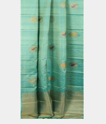 Greenish Blue Kanjivaram Silk Dupatta T1700732