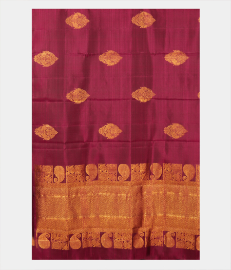 Burgundy Kanjivaram Silk Dupatta T2352663