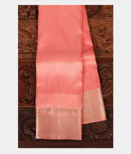 Light Peach Handwoven Kanjivaram Silk Saree T242265-image