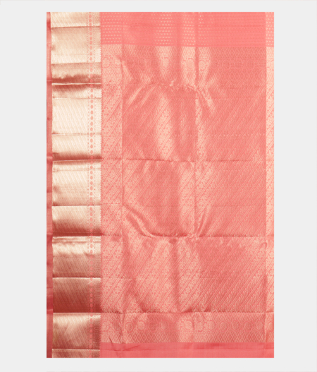 Light Peach Handwoven Kanjivaram Silk Saree T2422654