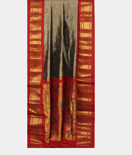 Grey Paithani Silk Saree T2421082