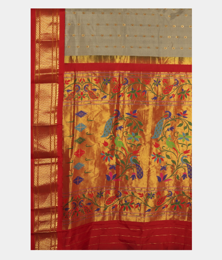 Grey Paithani Silk Saree T2421084