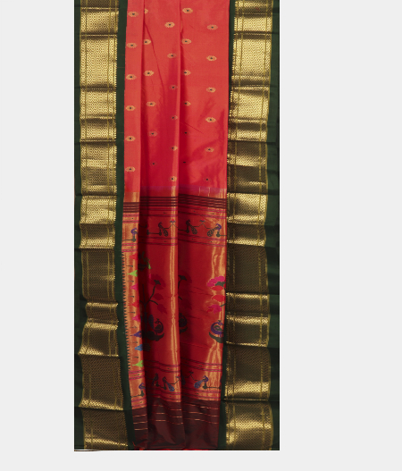 Pinkish Orange Paithani Silk Saree T2421132