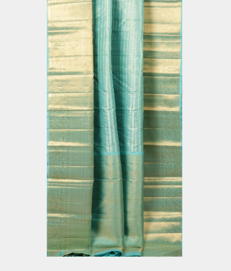 Blue Handwoven Kanjivaram Silk Saree T2438542