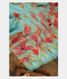 Sky Blue Kora Organza Printed Saree T2443171