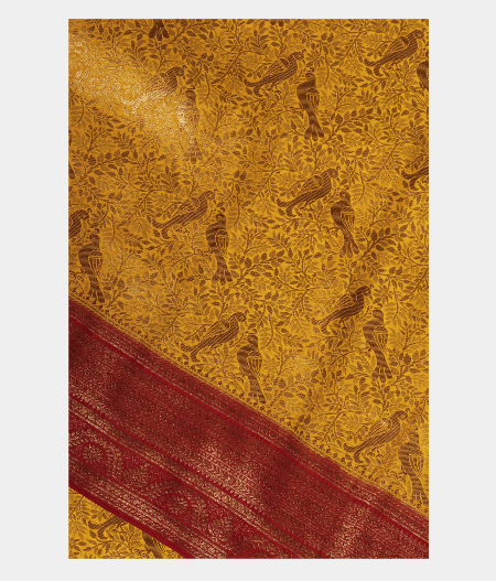 Yellow Mysore Silk Saree T234890-image