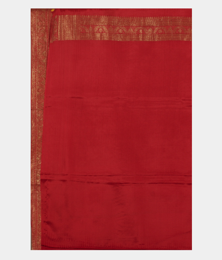 Yellow Mysore Silk Saree T2348903