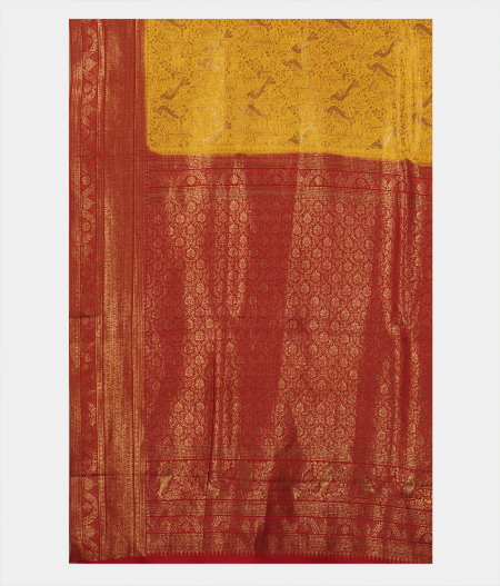 Yellow Mysore Silk Saree T2348904