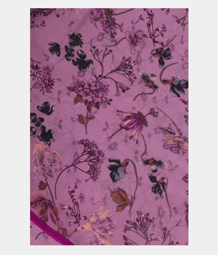 Lavender Georgette Printed Silk Saree T217517-image