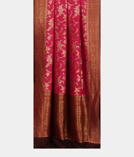 Magenta Tussar Georgette Silk Saree T2329082