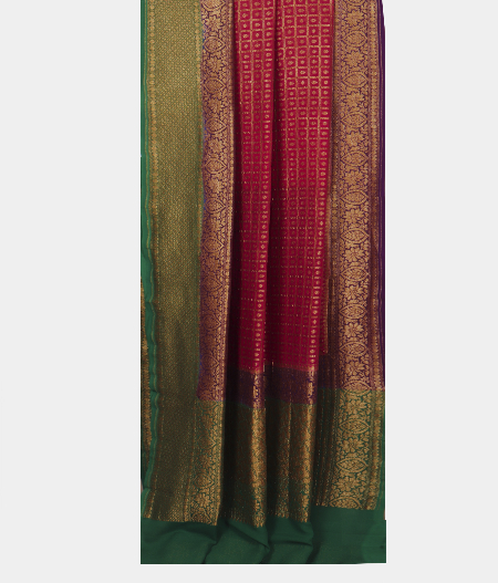 Magenta Banaras Georgette Silk Saree T2363152